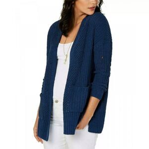 Style & Co Petite Chenille Open-Front Cardigan PM